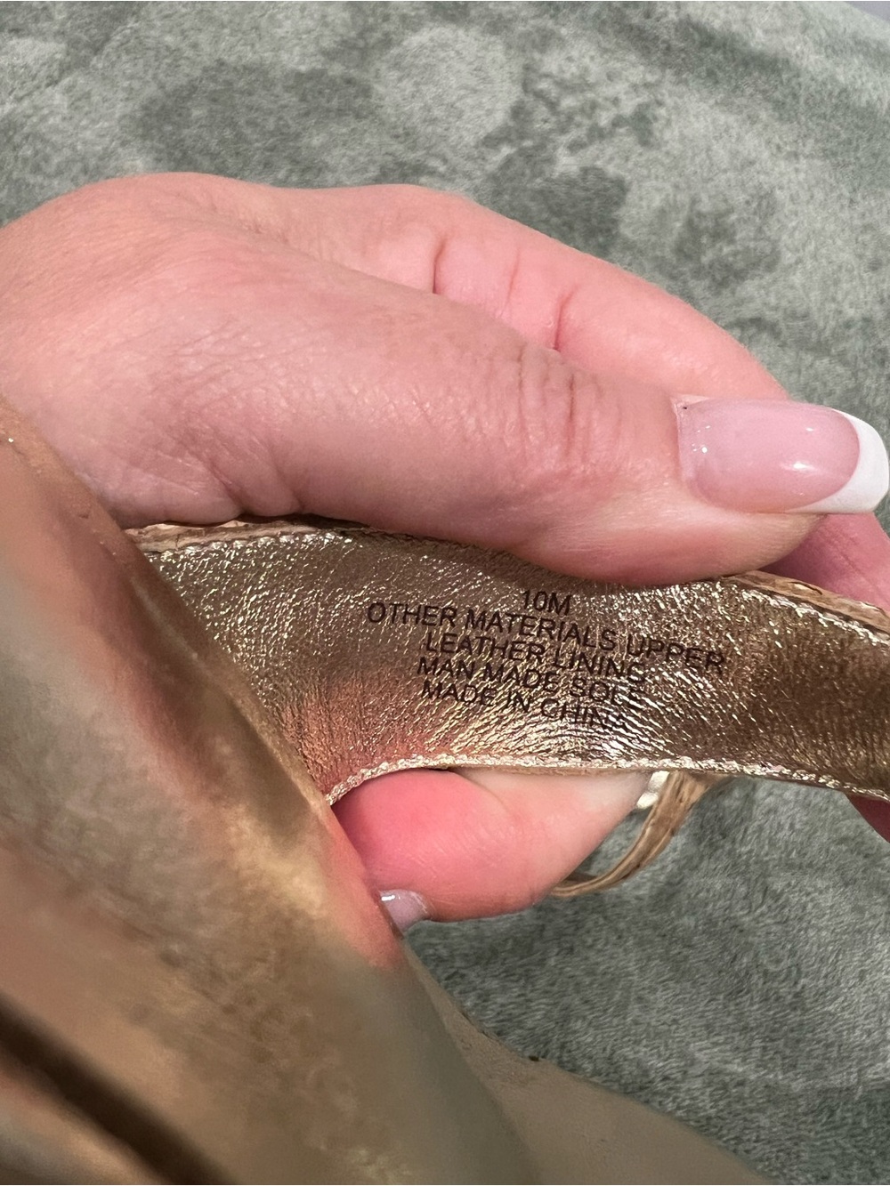 Lilly Pulitzer Metallic Bronze Thong Sandals with Cork-Style Straps - Picture 6 of 6